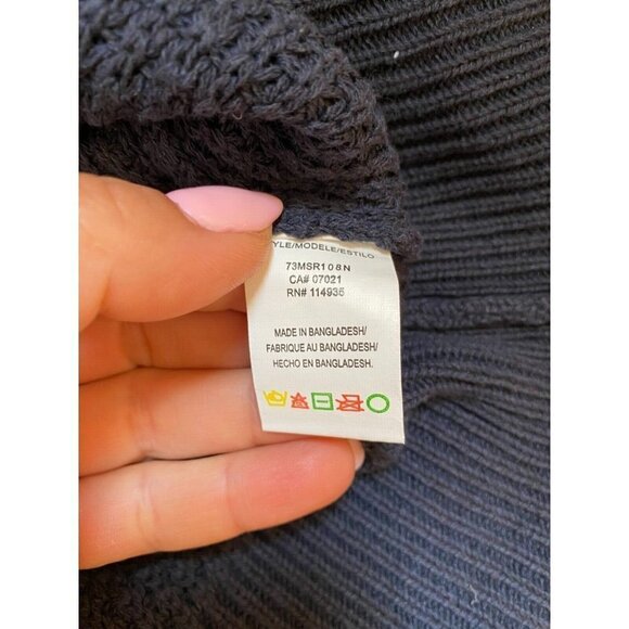 Rdi Bnwot Waffle Knit Blue Pullover Sweater Sz Medium - Picture 5 of 5